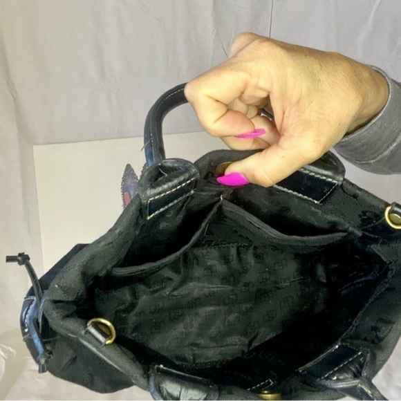 Dooney & Bourke Black Canvas Satchel - Picture 4 of 13